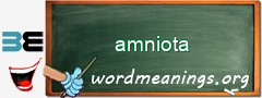 WordMeaning blackboard for amniota